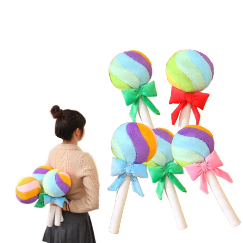 Rainbow Lollipop Plush Doll By Dreamer, Tersedia Dua Ukuran Dan 58cm), Cocok Untuk Anak Dan Remaja