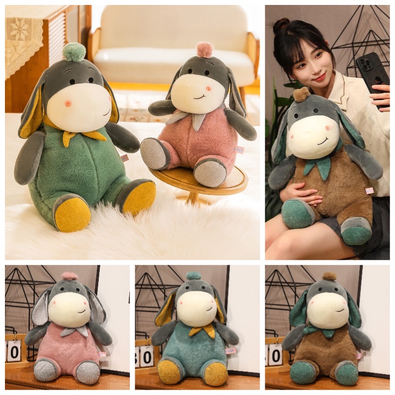 Boneka Plush Keledai Kualitas Premium, Tersedia Banyak Warna Dan Tinggi, Ideal Untuk Hadiah Dan Hiasan Anak Muda Dewasa Dan Anak.