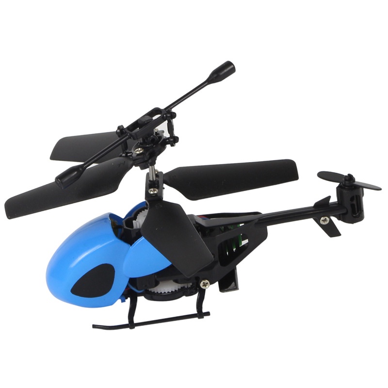 Mainan Helikopter Remote Control Infrared Mini Satu Kunci Model Pesawat Terbang Hadiah