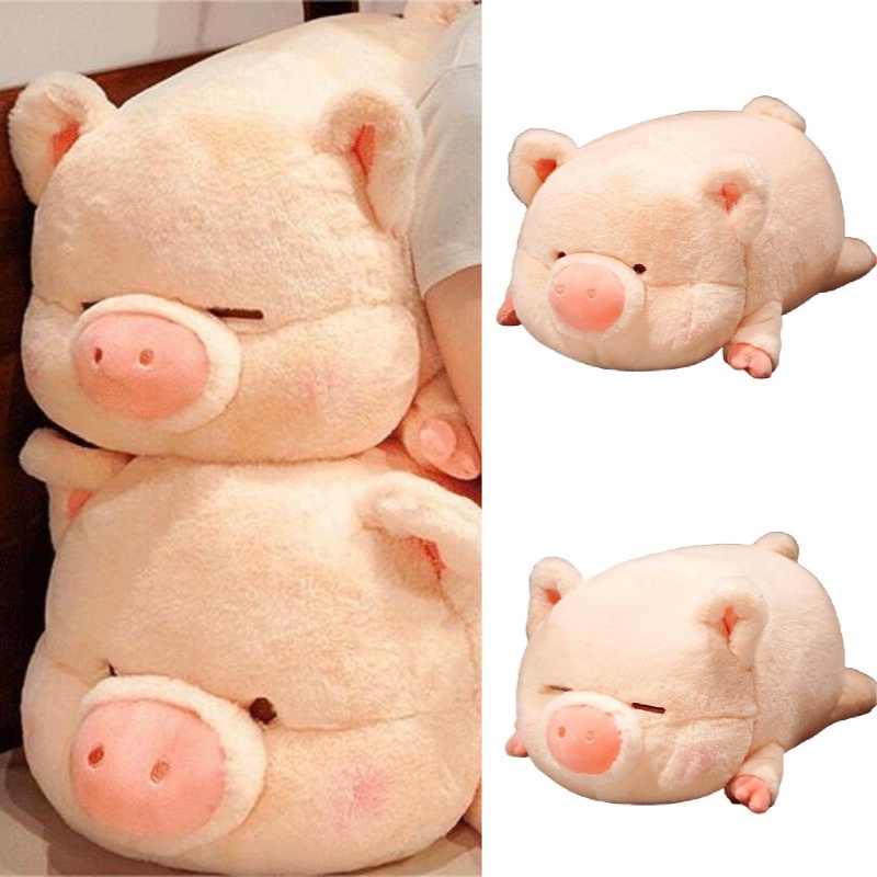 40cm Pink Pig Boneka Binatang Bantal Anak Perempuan Manis Lucu Lembut Pendek Bahan Mewah 40cm