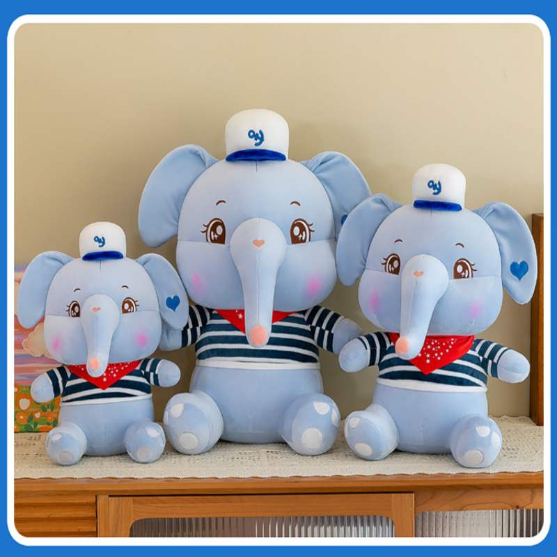 Boneka Plush Gajah Navy Bergaya Dan Chic Untuk Dekorasi Rumah Dan Kantor Anda