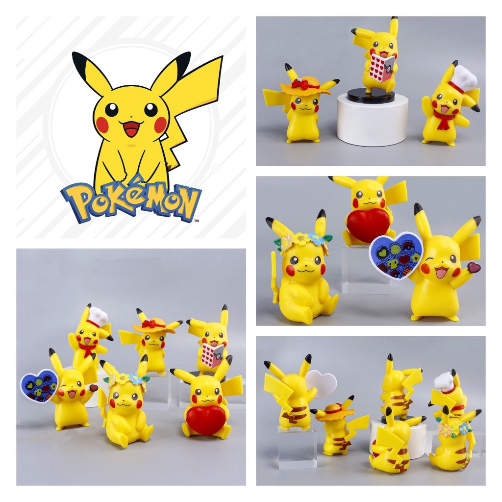 Playful 6-8.5cm Karakter Pikachu Isi6 Dan 12-Pack S Untuk Dan Hiburan Seru