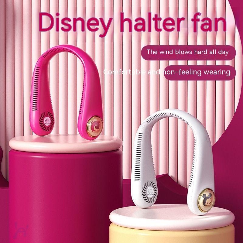 Disney Kipas Angin Gantung Leher Portable Gathering Wind Tiga Mode Kipas mini Adjustable Angle Tahan Lama Baterai