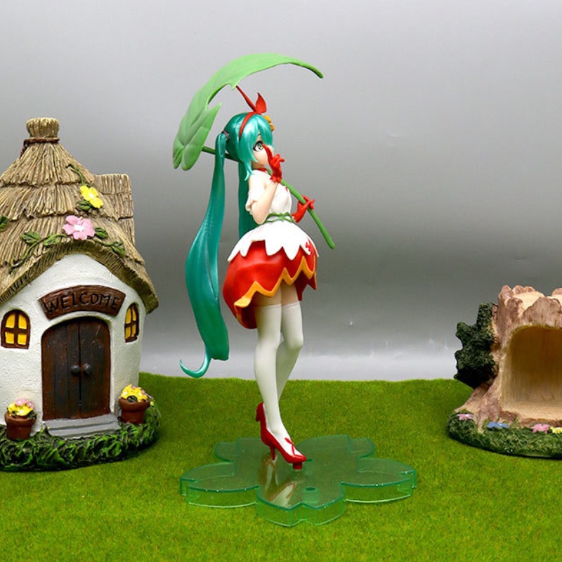 Model Figura Hatsune Miku Koleksi Dengan Perkiraan Ukuran 22,5*12*12cm