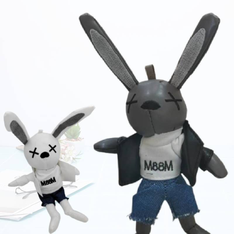 Mainan Anak Bunny Plush Warna Warni Hitam Putih Desain Unik Dan Menarik