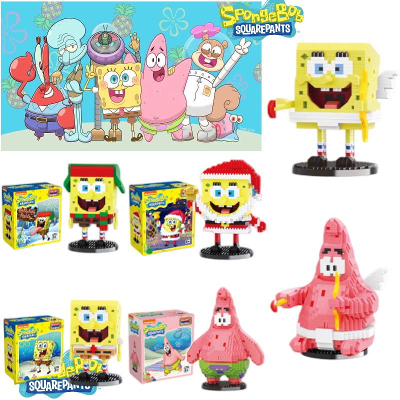 BALODY Balody18379resmi Spongebob Squarepants Blok Bangunan Mainan Edukasi Diy Untuk Anak