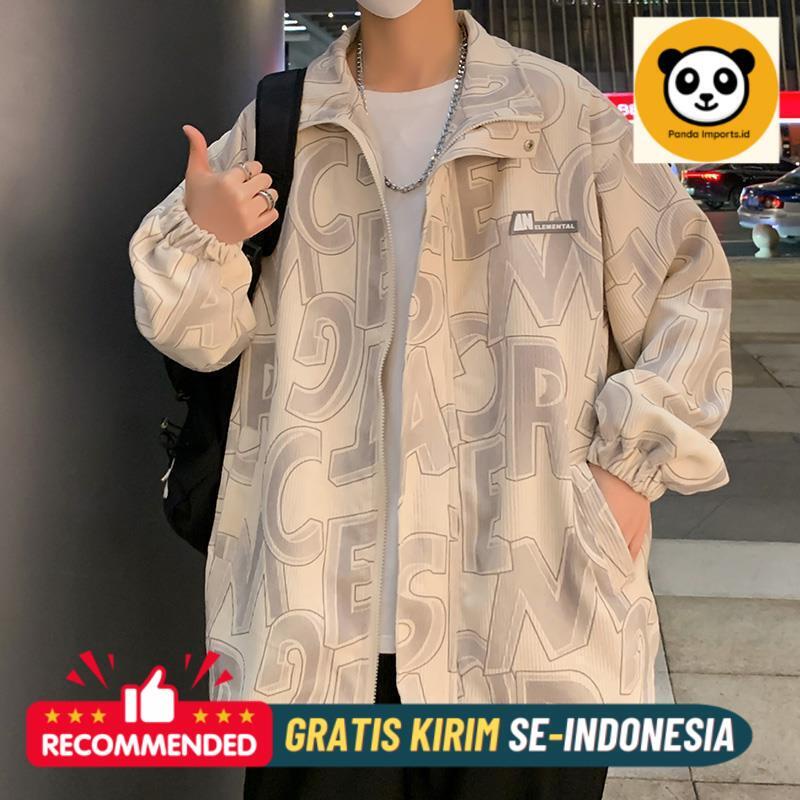 Jaket Pria Premium Vibe China-Chic LetterPrint Corduroy jaket Man's spring and autumn fashion brand 
