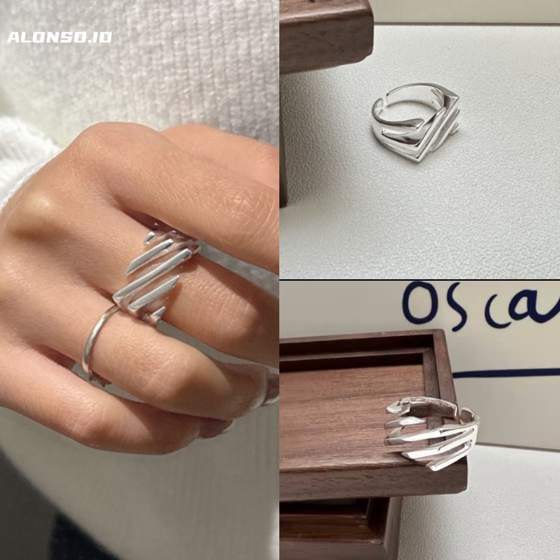 Aksesoris Cincin Twill Silang Kepribadian Sederhana