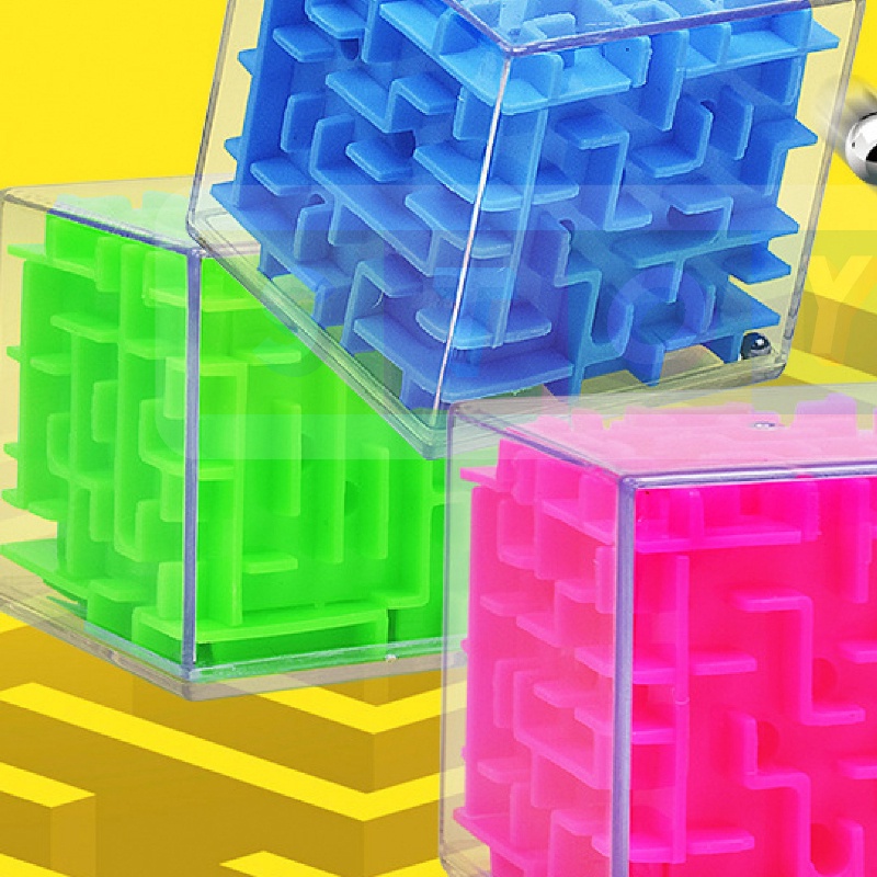 3d Magic Cube Puzzle Maze Ball Tahan Jatuh Mainan Edukasi Kecerdasan