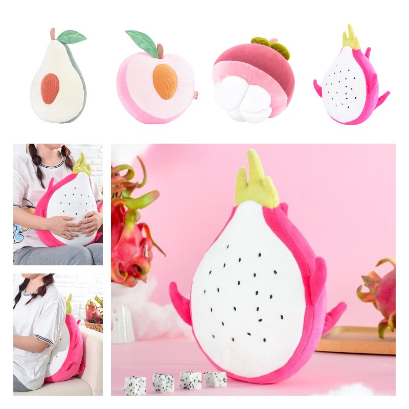 Metoo Watermelon Plush Toy Pillow Untuk Anak, Bantal Desain Buah Boneka Lembut Kristal