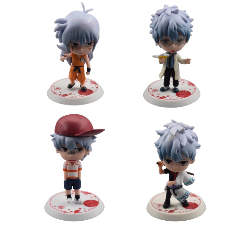 Tokoh Anime Penggemar Muda Set 4model Gintama Sakata Gintoki Pvc