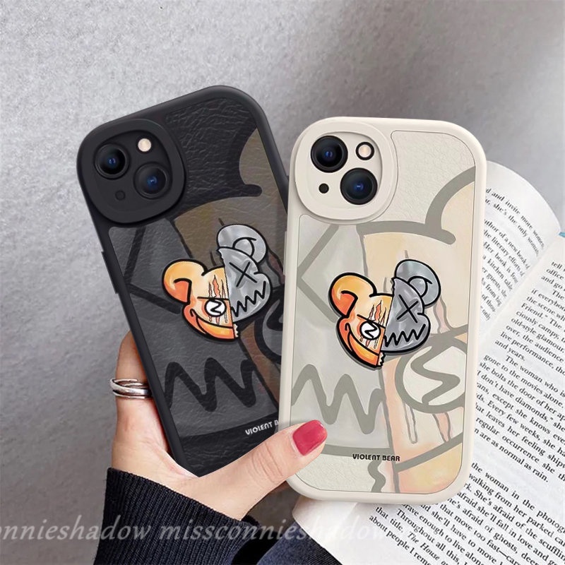 Casing Fashion Untuk Infinix Hot11 9 10 Play Hot 10s 10T 11s Infinix Note8Panas10 Lite Smart5 6 Trendi Merek Violent Bear Pasangan Lembut Tpu Case Penutup Belakang