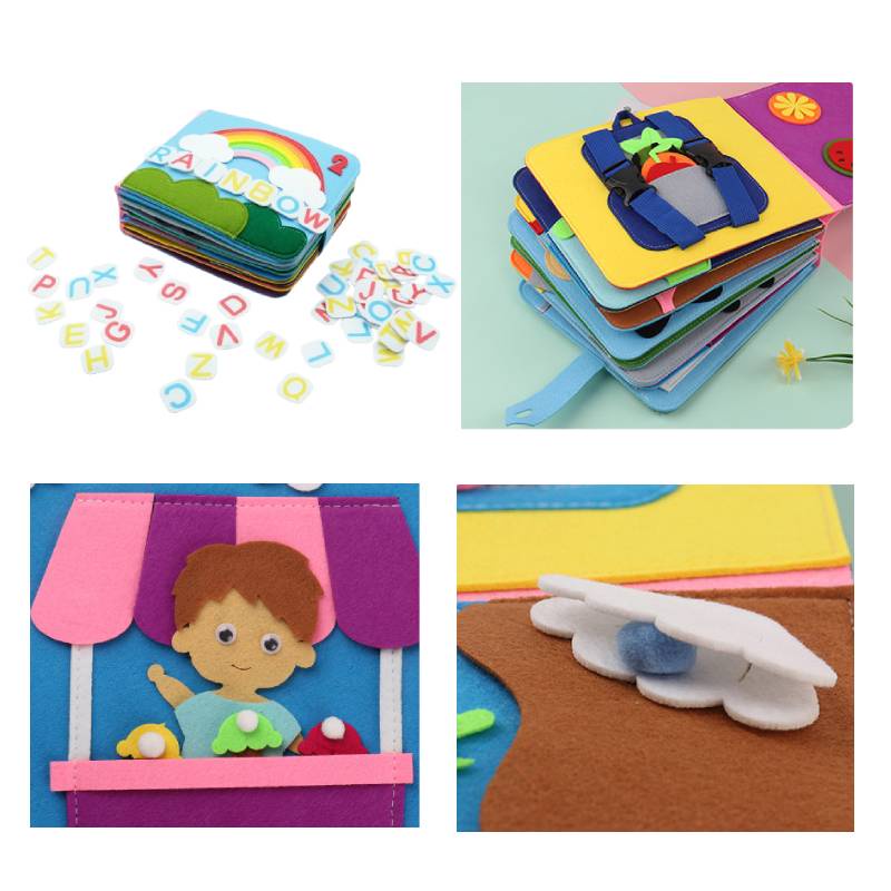 Buku Kain Baby Rainbow Dengan Abjad Balita Edukasi Dini Felt Cloth Toy