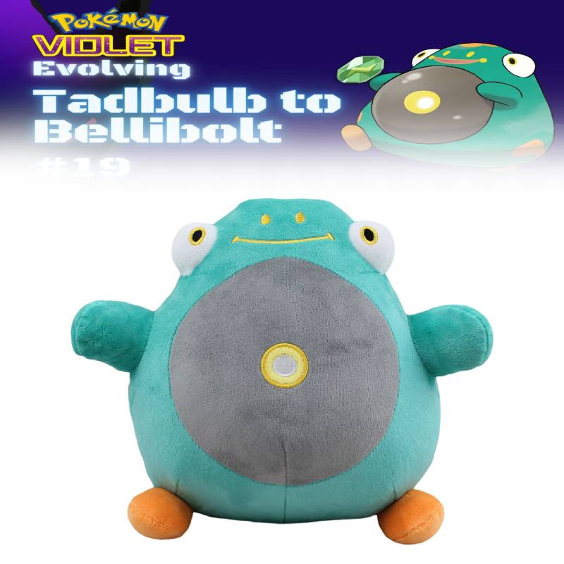 Scarlet Violet Pokémon Bellibolt Plush Stuffed Animal Barang Koleksi Untuk Fans Dan Gamers