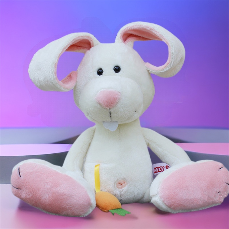 Boneka Lovely Rabbit Animal Dengan Wortel, Telinga Panjang Dan Bulu Lembut Untuk Dan Anak Perempuan