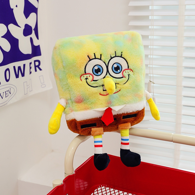 Mainan Boneka Plush Spongebob Berwarna Pelangi