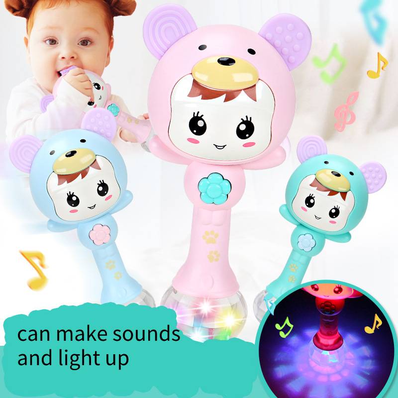 Mainan Teether Bayi Lembut Dan Aman Dengan Cahaya, Suara Dan Tekstur Yang Bagus Untuk Perkembangan Awal