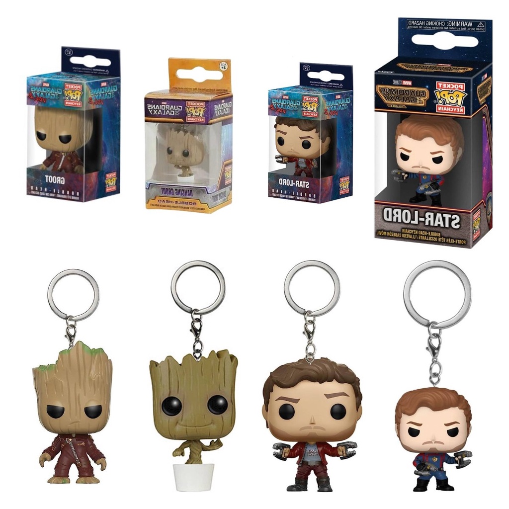 Patung Pvc Koleksi Marvel Set Star-lord And Groot