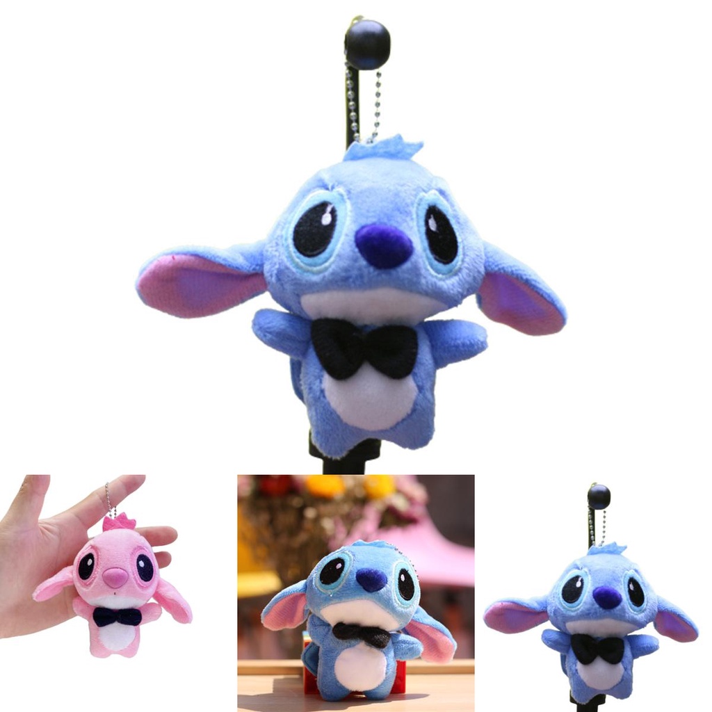 Liontin Gantungan Kunci Stitch Angel Plush- Hadiah Xmas Untuk Anak