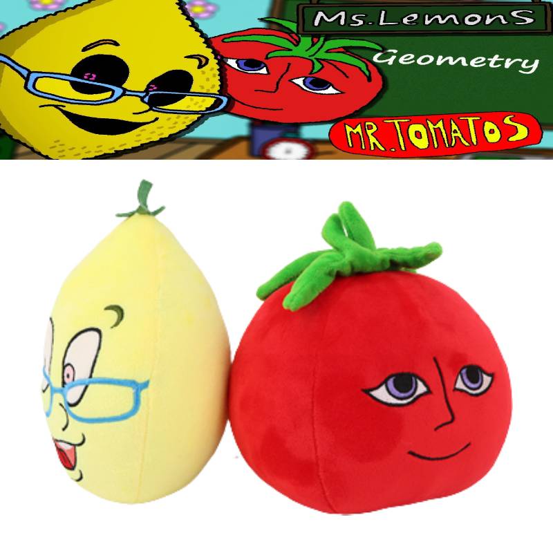 Game Dan Ms.Lemons Mr.Tomatos Boneka Plush Boneka Mainan Anak GameLover Anak Hadiah