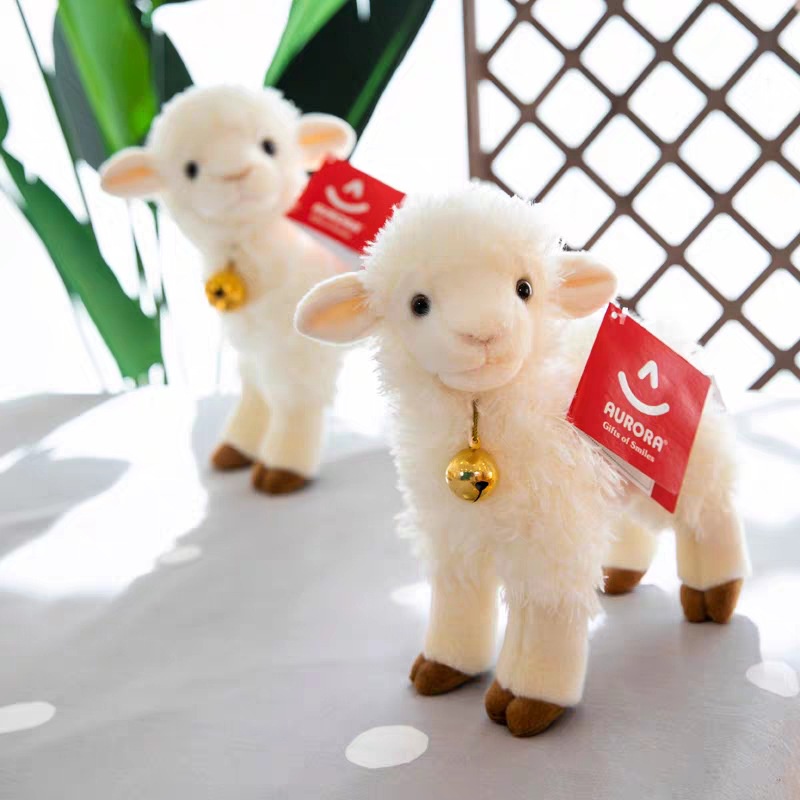 Aurora Bell Sheep Plush Toy Boneka Binatang Lembut Dan Cuddly Untuk Hadiah Ulang Tahun Anak