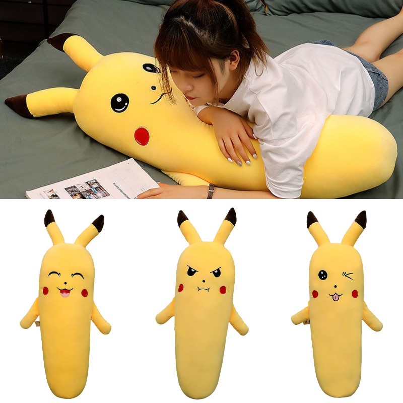 Pikachu Adorable Carrot Plush Toy Pillow Untuk Tidur Dan Dekorasi, Isian Katun PP