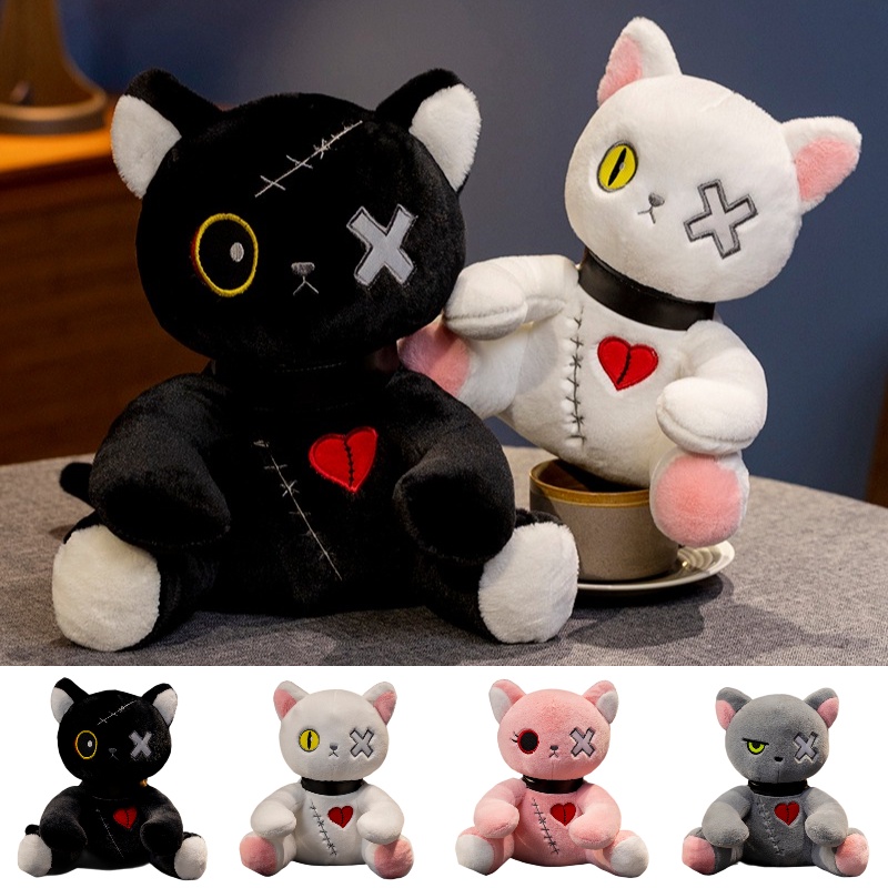 Kucing Reborn Plushie Tema Gelap Imut Dan Cuddly Tersedia Banyak Warna!