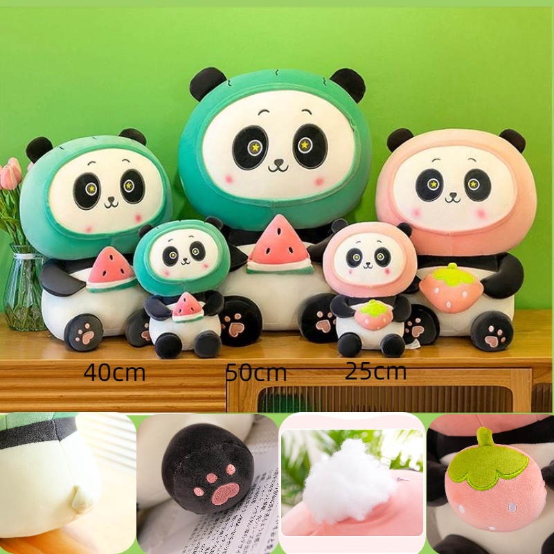 50cm Panda Mainan Mewah Buah Hewan Boneka Boneka Hadiah Ulang Tahun Anak25 /40/50cm