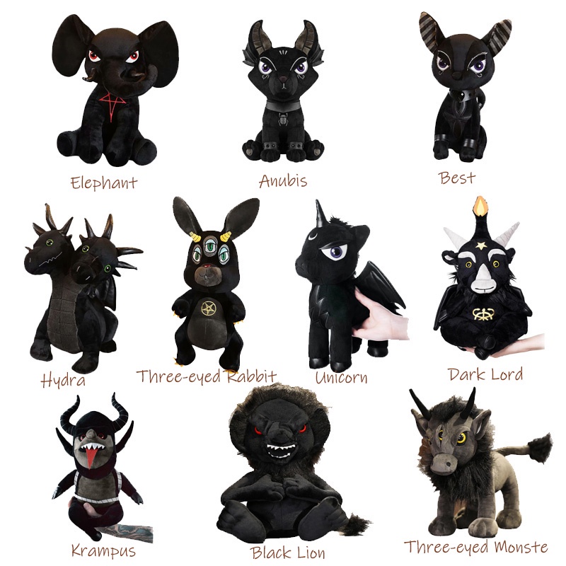 Mainan Plush Anime Peripheral Pentagram Gajah Kelinci Diablo Boneka Hewan Kartun