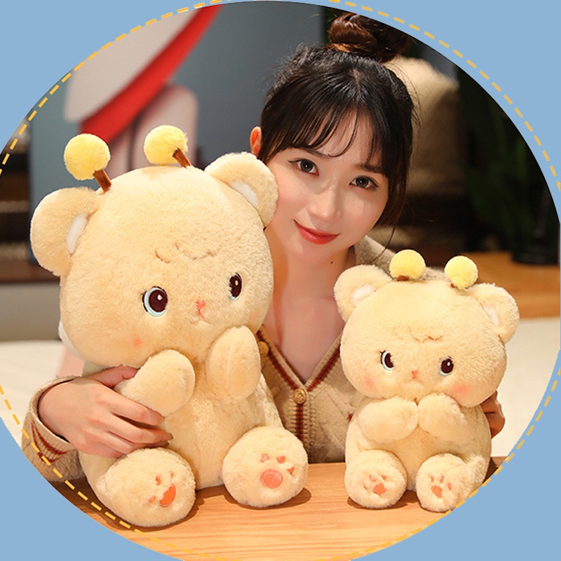 Bee Bear Mainan Mewah Tentacle Hiasan Kepala Boneka Hadiah Ulang Tahun Sofa Bantal Ornamen