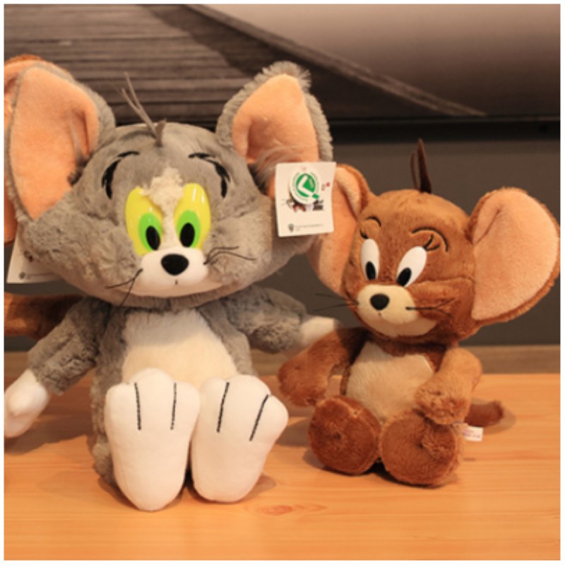 Lucu Jerry Mainan Mewah Kucing Mouse Tom Cat Boneka Binatang Anak Hadiah Tikus Tahun Maskot