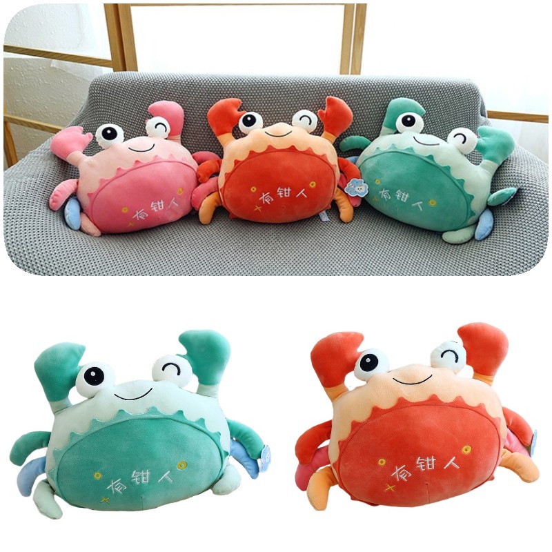 Plushie Kepiting Lucu Dengan Kain Halus Dan Lembut