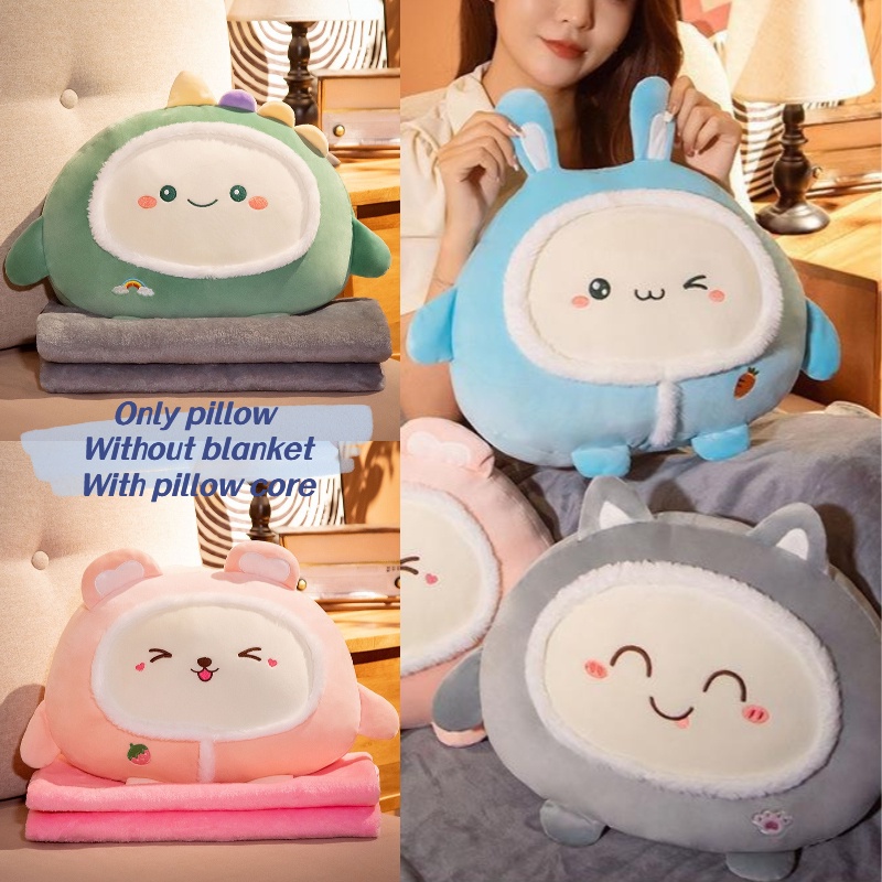 Bantal Plush Kartun Gaya Korea Untuk Tidur Siang Kantor Dan Pemakaian Mobil, Bantal Empuk Dan Nyaman Dengan Isian Katun 40x40x20cm