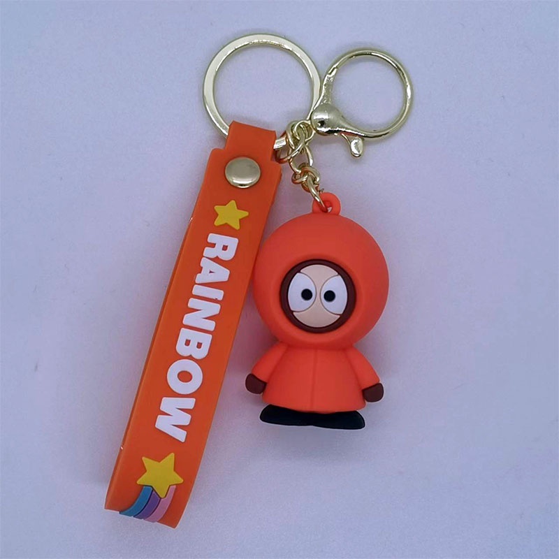 South Park Kunci Gesper Tas Liontin Gantungan Kunci Mobil Aksesori Dekorasi PVC