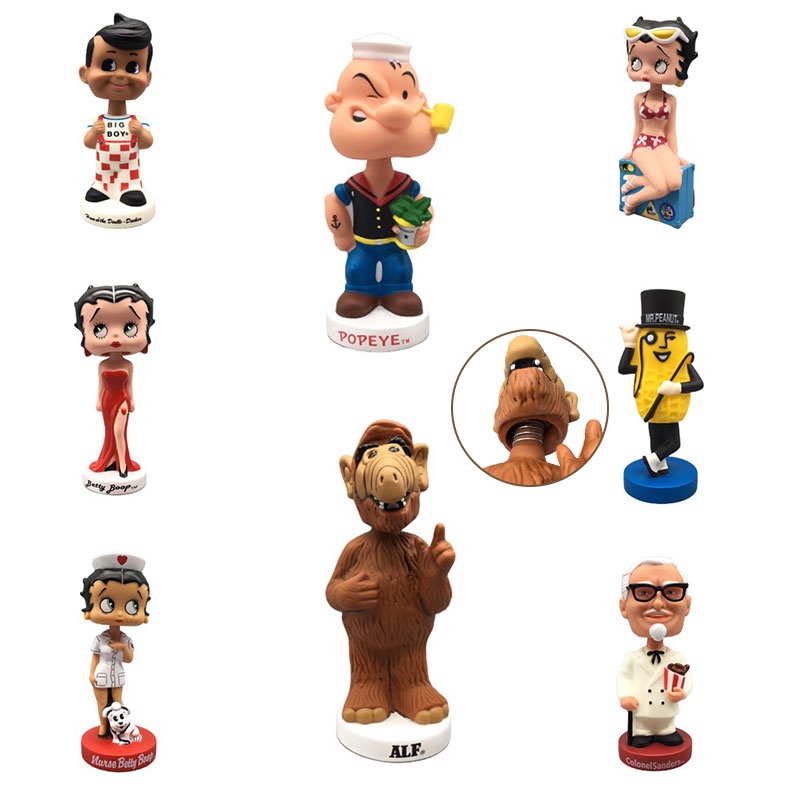 Betty Boop And Popeye Mainan Pvc Figure Boneka Kepala Goyang Lucu Dan Koleksi Untuk Fans