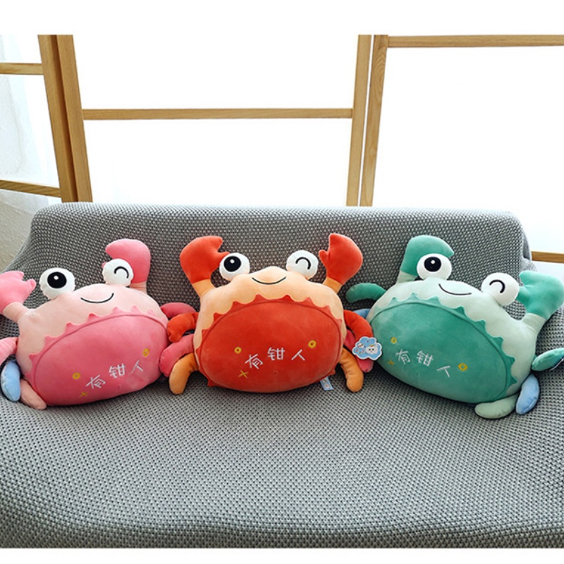 Plushie Kepiting Lucu Dengan Kain Halus Dan Lembut