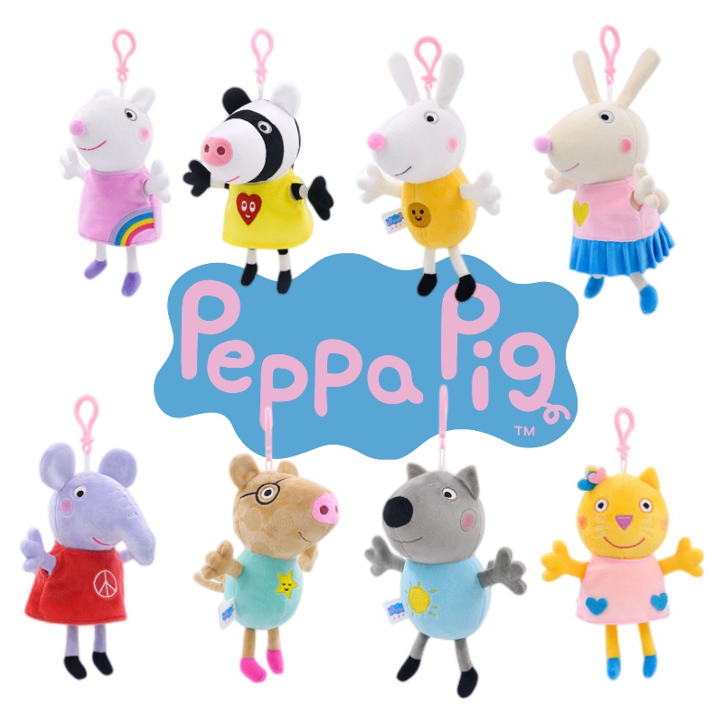 Set Mainan Plush Peppa Pig And Her 8temen Hewan Kecil Bagus Untuk Waktu Bermain Anak