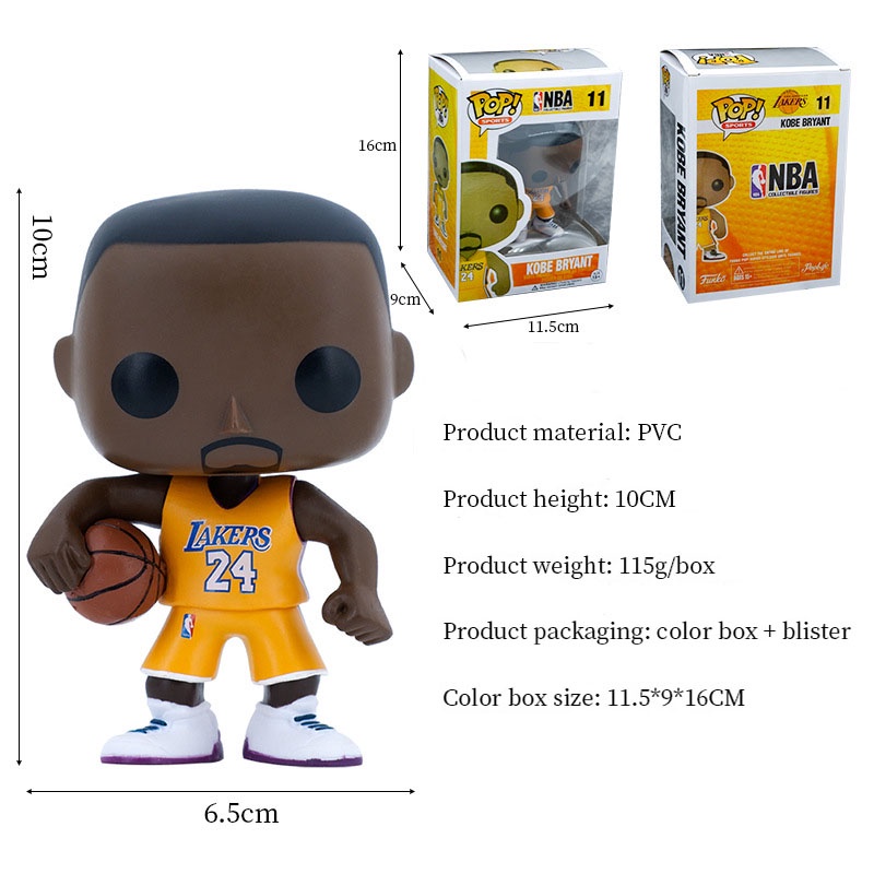 Funko Pop Black Mamba Kobe Bryant 11model Figure Bintang Nba