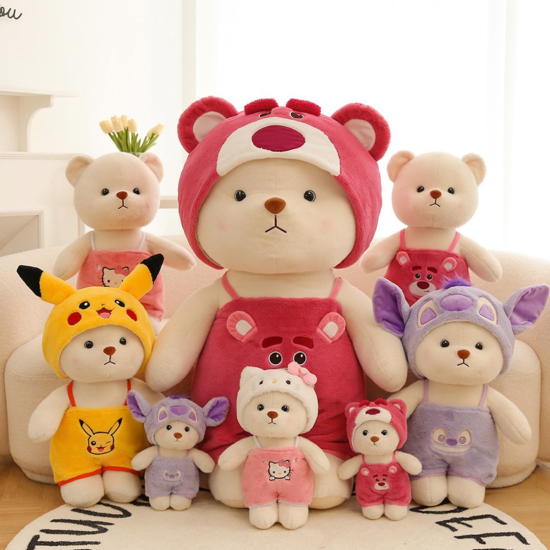 Boneka Beruang Furry Plush Dapat Diubah Hadiah Sempurna Untuk Segala Acara Grosir