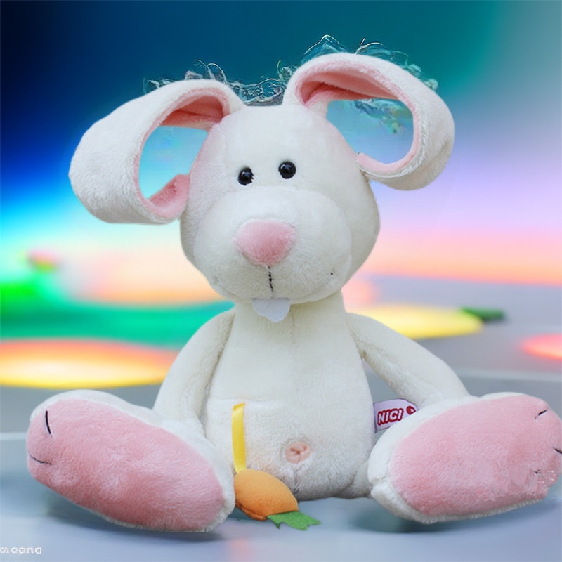 Boneka Lovely Rabbit Animal Dengan Wortel, Telinga Panjang Dan Bulu Lembut Untuk Dan Anak Perempuan