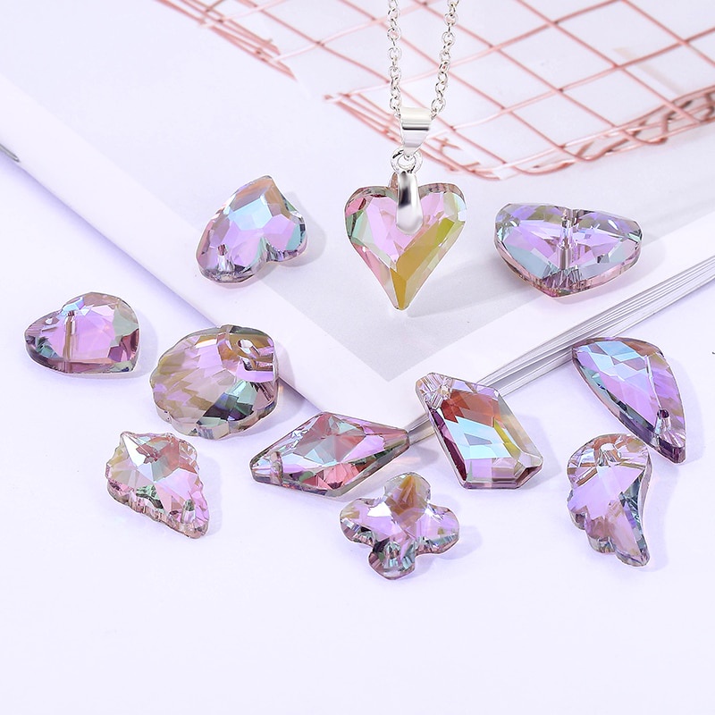 Charming Crystal Pendant Multi Shaped Rhinestone Pendant Kristal Perhiasan Aksesoris Kerajinan Batu Untuk Membuat Anting Gelang