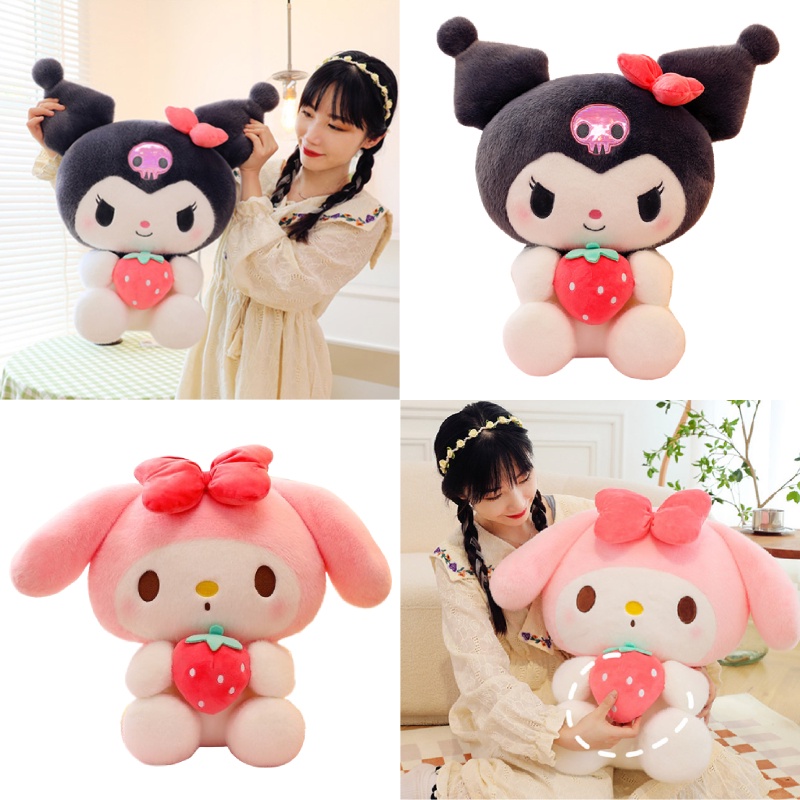 Kuroomi Dan Meiru Strawberry Plushies, Hadiah Sempurna Untuk Warga Tua Diatas 61th.