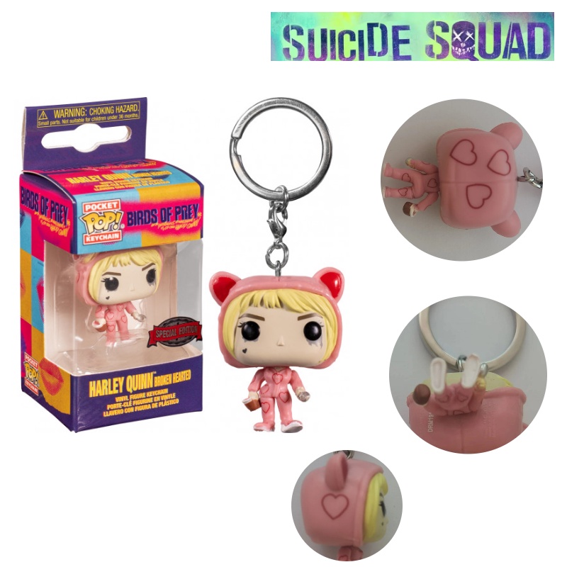 Stunning Suicide Squad Harley Quinn Joker Ornamen Gantungan Kunci Pvc