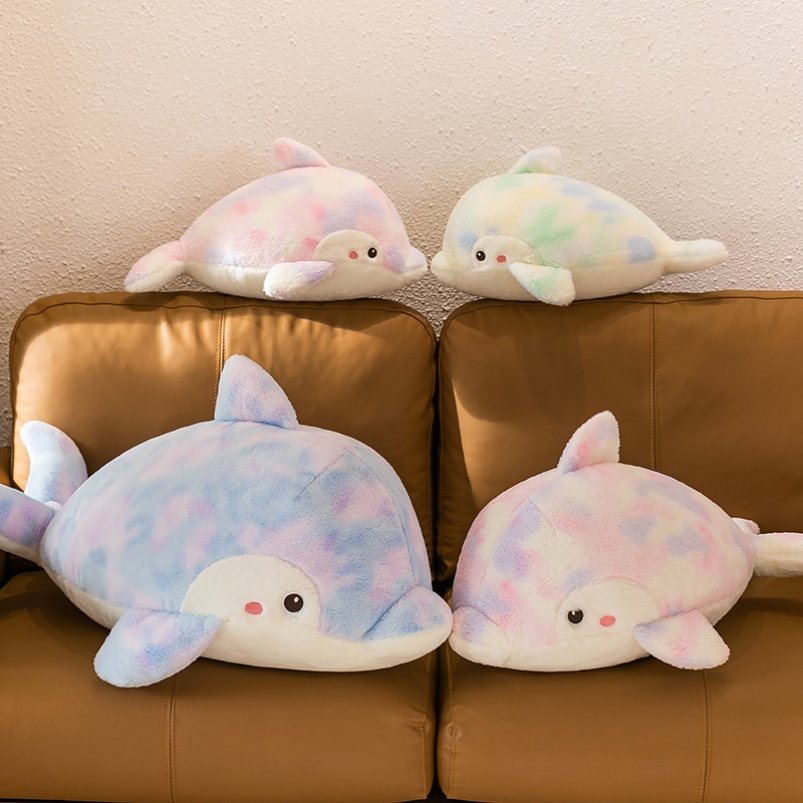 Mainan Plush Dolphin Warna-Warni, Cocok Untuk Diberikan Hadiah, 65cm
