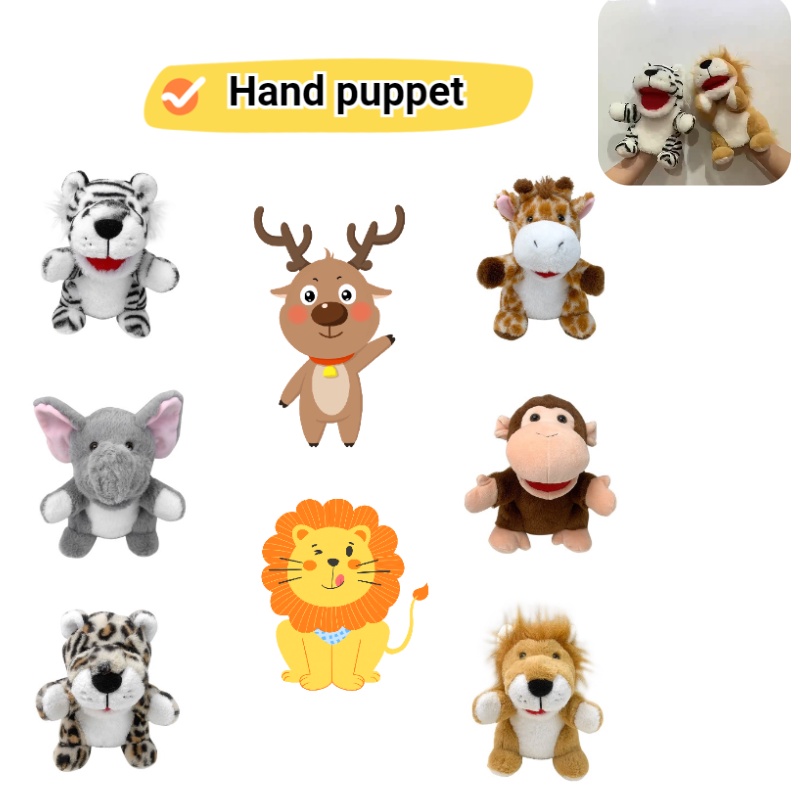 Boneka Wayang Tangan Hewan Hutan Bahan Katun Pp Lembut Dan Cuddly Untuk Anak-Anak