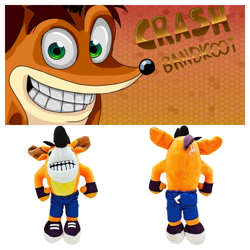 Mainan Serigala Bandicoot Crash Lembut Dan Cuddly