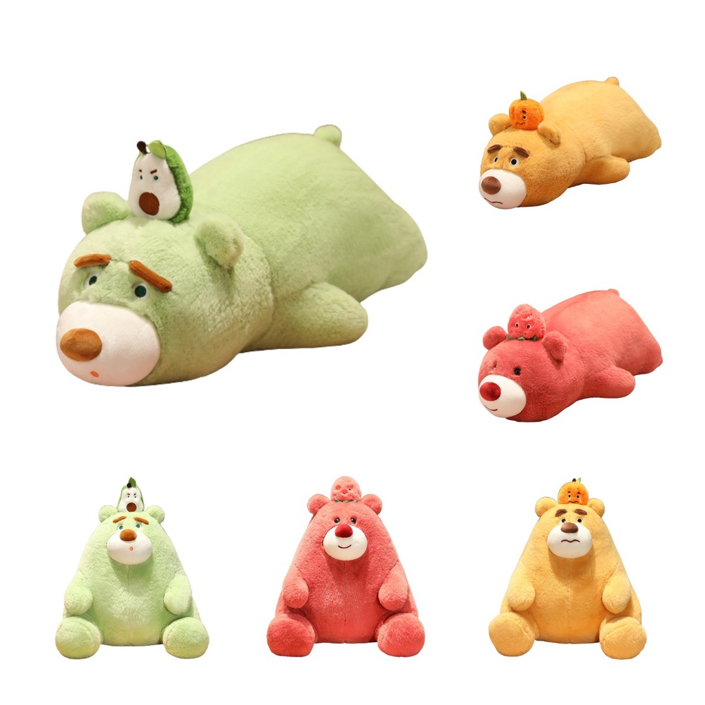 Fluffy Fruit Bear Boneka Binatang Bantal Mewah