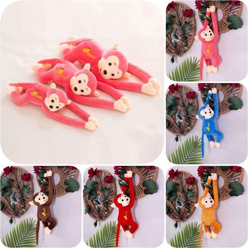 Monyet Gantung Pisang Kecil Yang Lucu Lengan Panjang Mainan Bayi Mewah Boneka Boneka Hadiah Anak