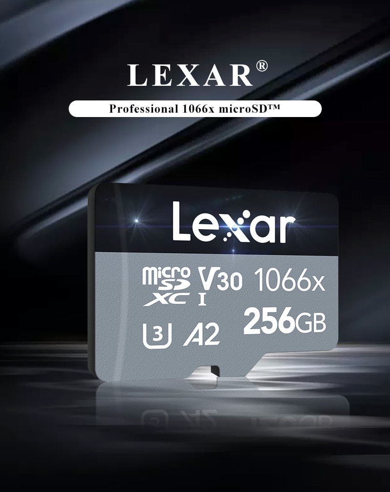 Lexar Micro SD Card 1066x 64GB 128GB 256GB Flash Card V30 A2 Kelas 10kartu TF SDXC