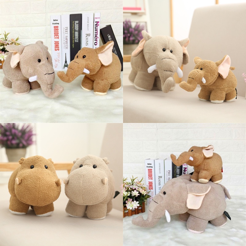 Plushies Ukuran Plus Untuk Anak Gajah Dan Hippo